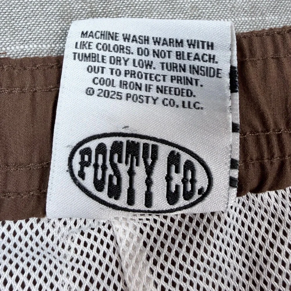 Post Malone F-1 Trillion Country Album Swim Shorts Brown Posty Co Small